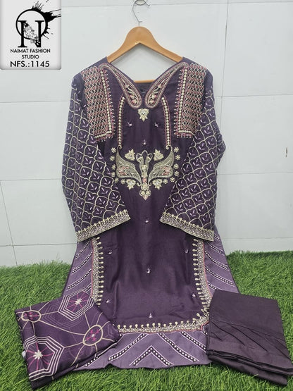 Nfs 1145 Naimat Fashion Studio Georgette Pakistani Readymade Suits Wholesale Price
