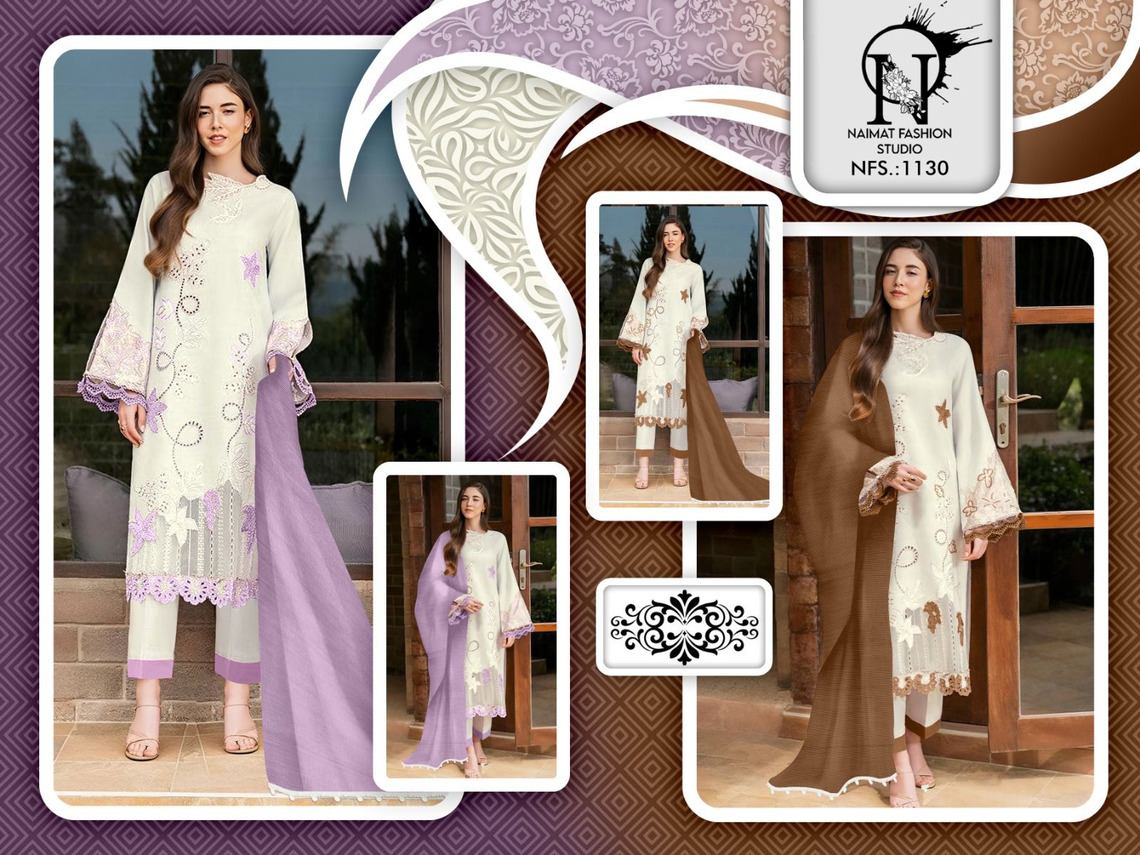 Nfs 1130 Naimat Fashion Studio Pure Fox Pakistani Readymade Suits Wholesaler Ahmedabad