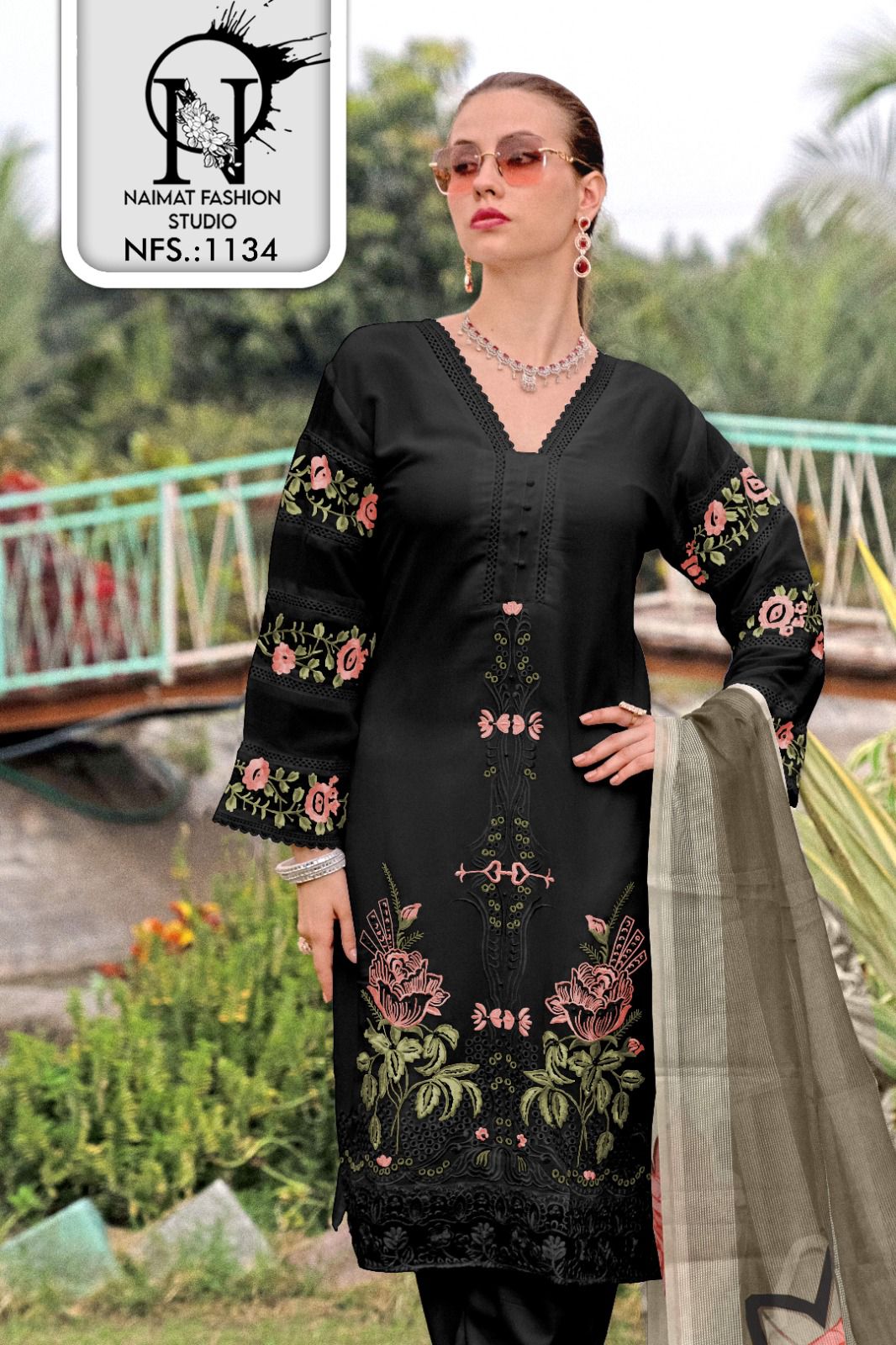 Nfs 1134 Naimat Fashion Studio Pure Fox Pakistani Readymade Suits Manufacturer India