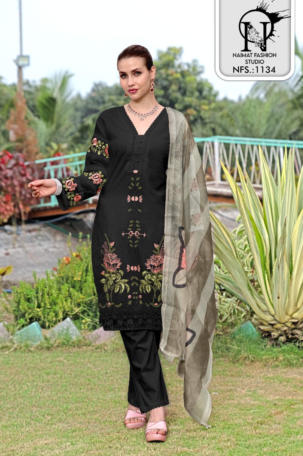 Nfs 1134 Naimat Fashion Studio Pure Fox Pakistani Readymade Suits Manufacturer India