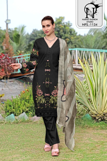 Nfs 1134 Naimat Fashion Studio Pure Fox Pakistani Readymade Suits Manufacturer India