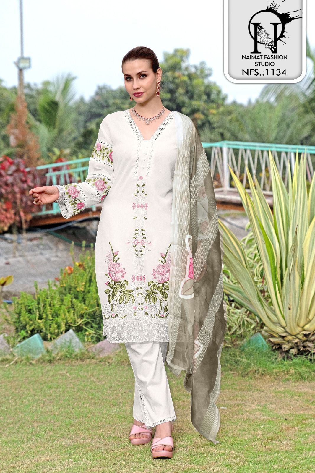 Nfs 1134 Naimat Fashion Studio Pure Fox Pakistani Readymade Suits Manufacturer India