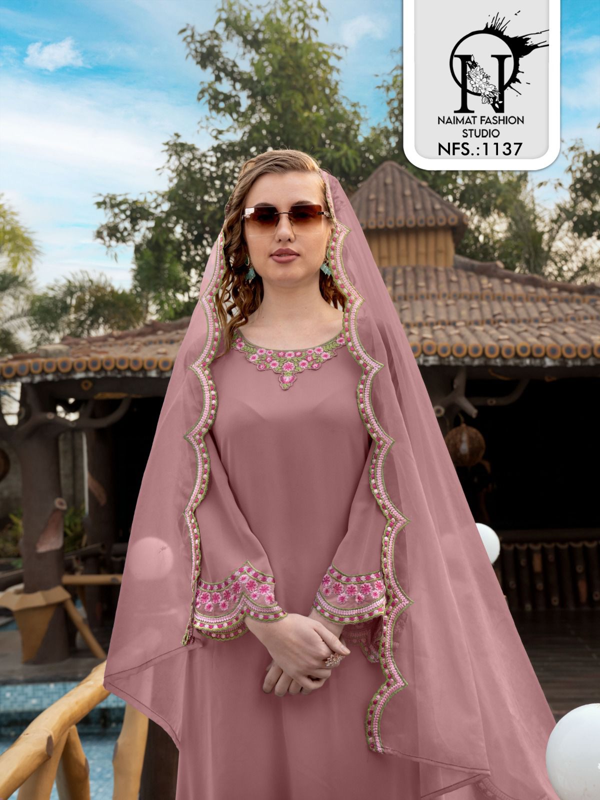 Nfs 1137 Naimat Fashion Studio Fox Georgette Pakistani Readymade Suits Wholesaler India