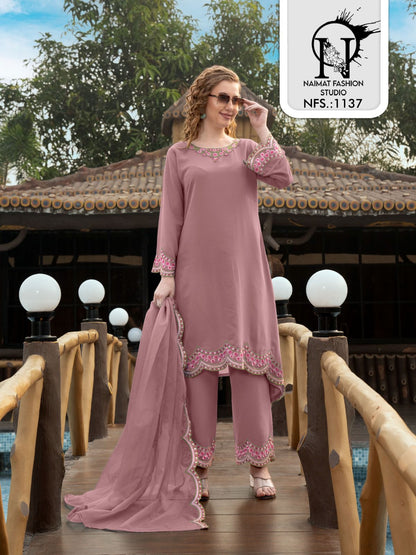 Nfs 1137 Naimat Fashion Studio Fox Georgette Pakistani Readymade Suits Wholesaler India