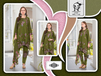 Nfs 1142 Naimat Fashion Studio Pure Fox Pakistani Readymade Suits Wholesale