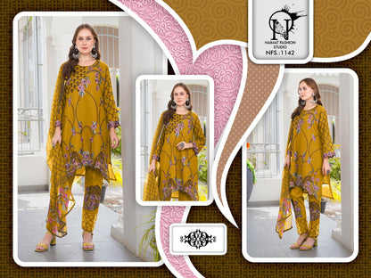 Nfs 1142 Naimat Fashion Studio Pure Fox Pakistani Readymade Suits Wholesale