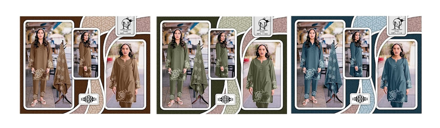 Nfs 1144 Naimat Fashion Studio Pure Fox Pakistani Readymade Suits Supplier Ahmedabad
