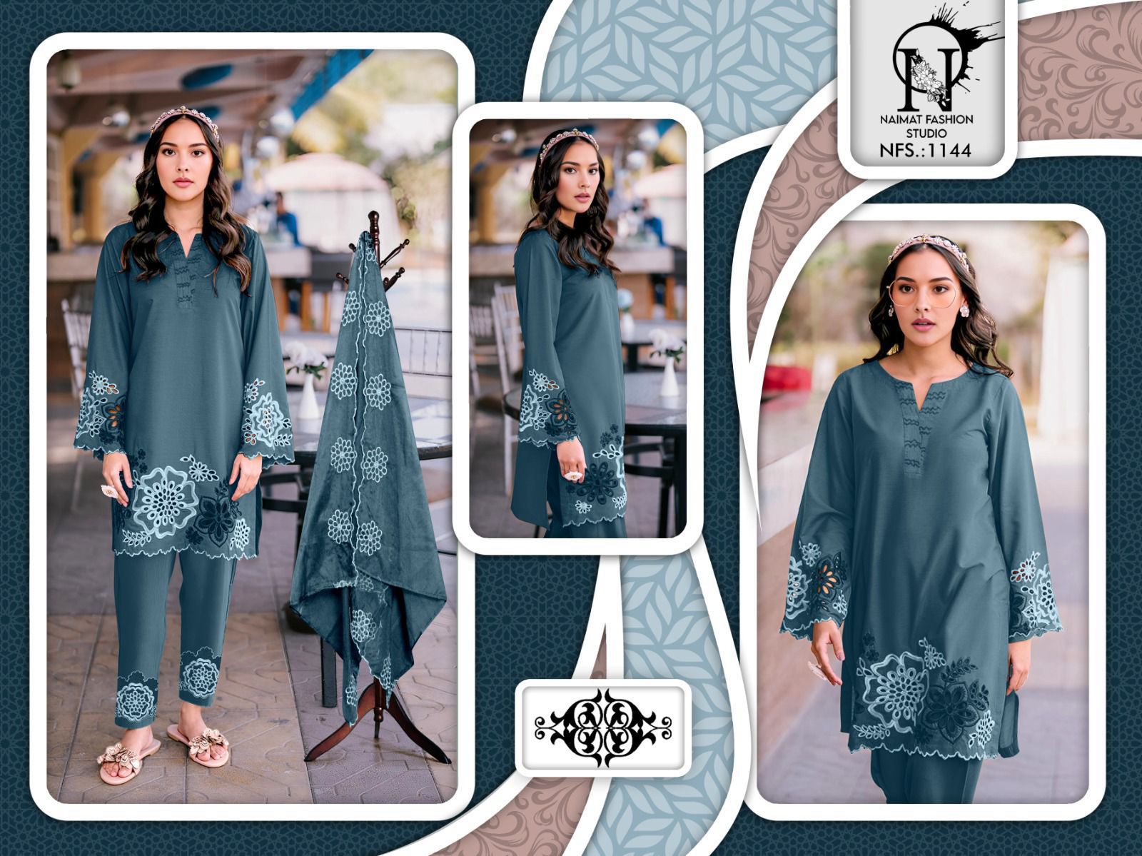 Nfs 1144 Naimat Fashion Studio Pure Fox Pakistani Readymade Suits Supplier Ahmedabad