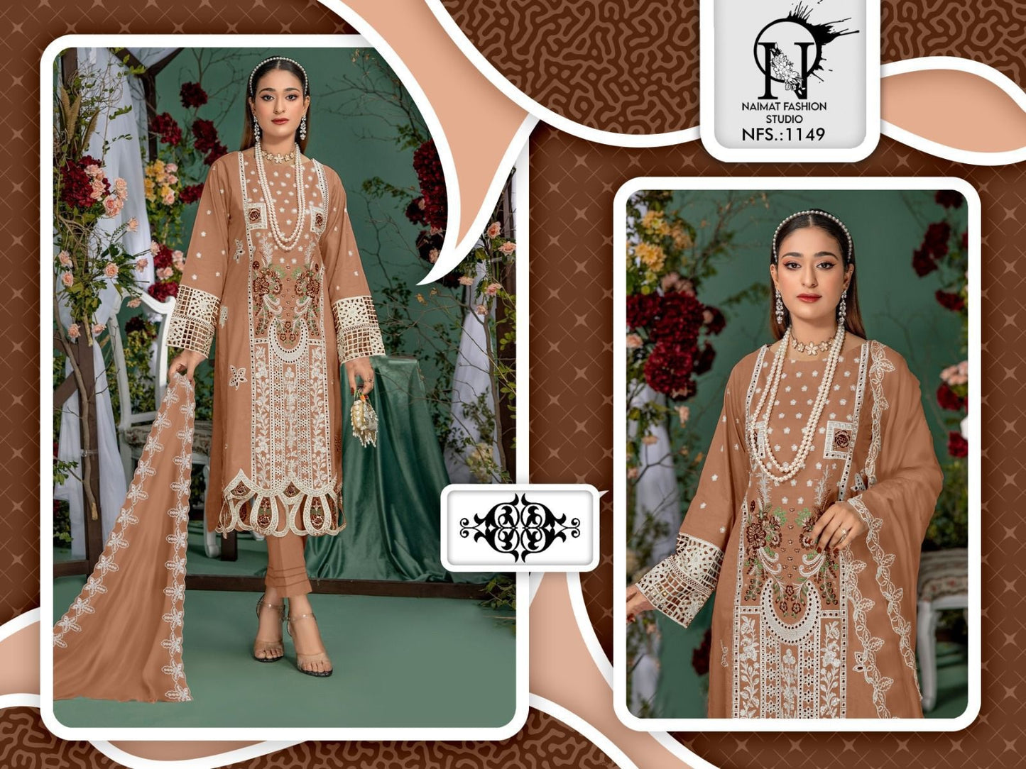 Nfs 1149 Naimat Fashion Studio Pure Fox Pakistani Readymade Suits Wholesaler Ahmedabad