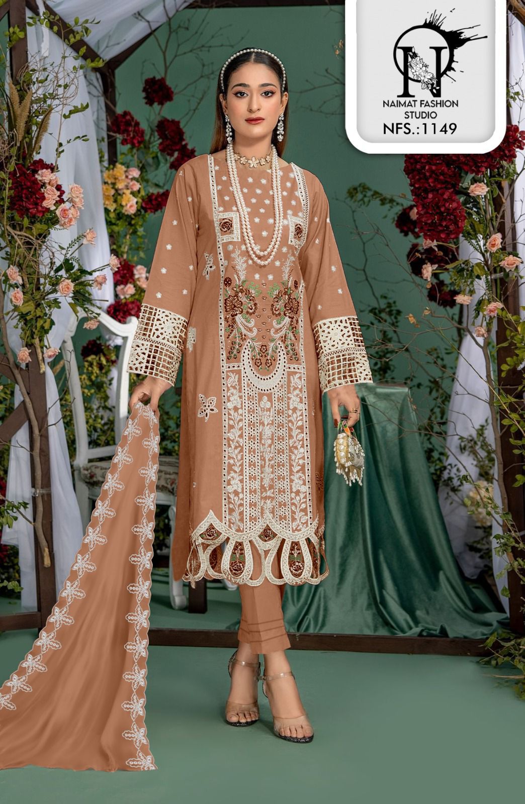 Nfs 1149 Naimat Fashion Studio Pure Fox Pakistani Readymade Suits Wholesaler Ahmedabad