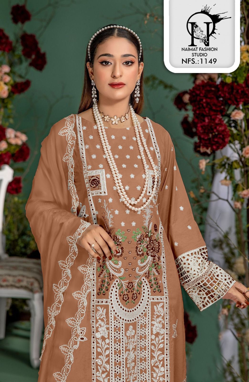 Nfs 1149 Naimat Fashion Studio Pure Fox Pakistani Readymade Suits Wholesaler Ahmedabad