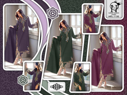 Nfs 1150 New Colour Naimat Fashion Studio Pure Fox Pakistani Readymade Suits Manufacturer Ahmedabad