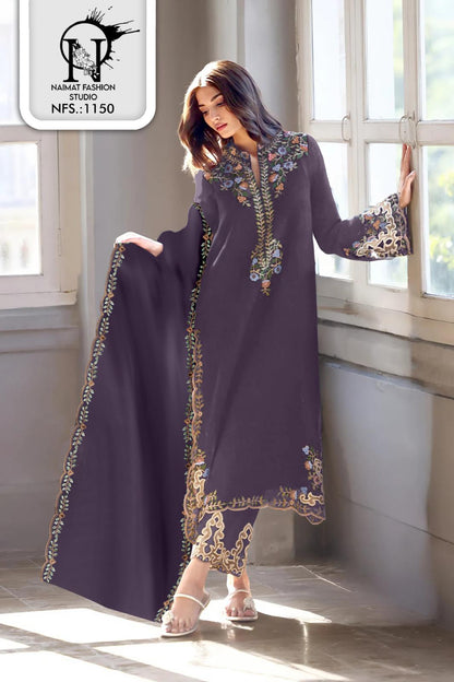 Nfs 1150 New Colour Naimat Fashion Studio Pure Fox Pakistani Readymade Suits Manufacturer Ahmedabad
