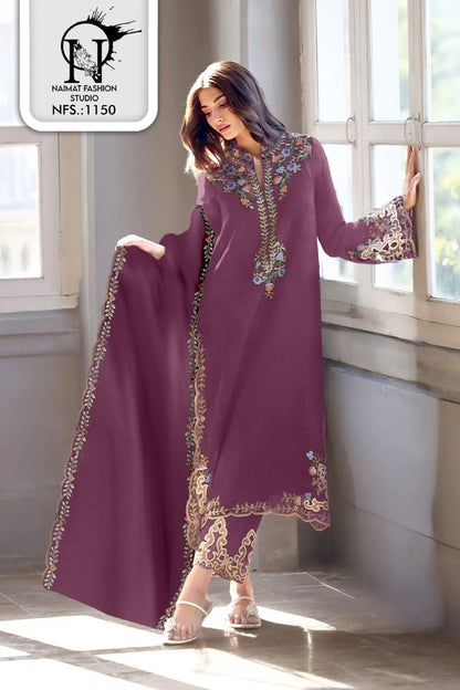 Nfs 1150 New Colour Naimat Fashion Studio Pure Fox Pakistani Readymade Suits Manufacturer Ahmedabad