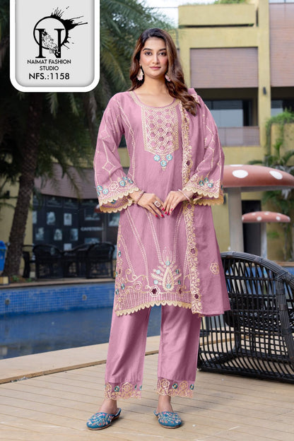 Nfs 1158 Naimat Fashion Studio Linen Cotton Pakistani Readymade Suits Supplier India