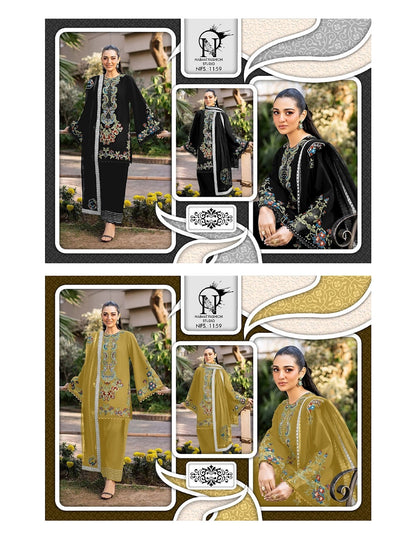 Nfs 1159 Naimat Fashion Studio Roman Silk Pakistani Readymade Suits Wholesale