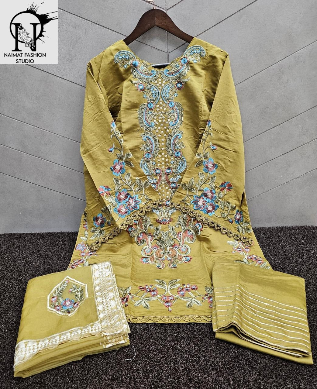 Nfs 1159 Naimat Fashion Studio Roman Silk Pakistani Readymade Suits Wholesale