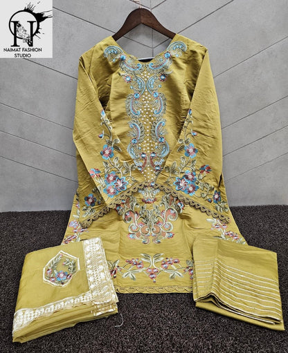 Nfs 1159 Naimat Fashion Studio Roman Silk Pakistani Readymade Suits Wholesale