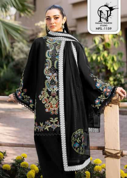 Nfs 1159 Naimat Fashion Studio Roman Silk Pakistani Readymade Suits Wholesale