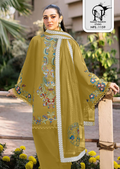 Nfs 1159 Naimat Fashion Studio Roman Silk Pakistani Readymade Suits Wholesale