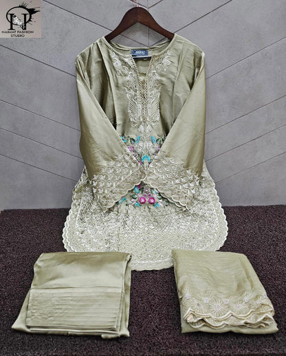 Nfs 1160 Naimat Fashion Studio Satin Pakistani Readymade Suits Manufacturer Ahmedabad