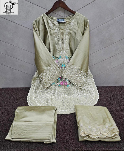 Nfs 1160 New Colours Naimat Fashion Studio Satin Pakistani Readymade Suits Wholesaler