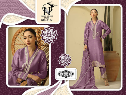 Nfs 1164 Naimat Fashion Studio Satin Pakistani Readymade Suits Exporter Gujarat