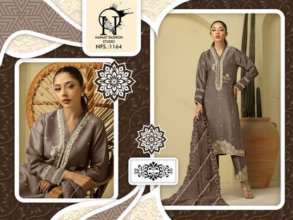 Nfs 1164 Naimat Fashion Studio Satin Pakistani Readymade Suits Exporter Gujarat