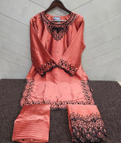 Nfs 1169 New Colors Naimat Fashion Studio Satin Pakistani Readymade Suits Supplier