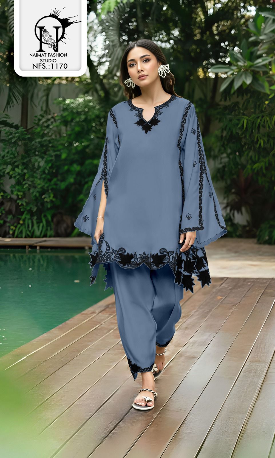 Nfs 1170 Naimat Fashion Studio Vichitra Pakistani Readymade Suits Wholesale