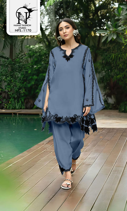 Nfs 1170 Naimat Fashion Studio Vichitra Pakistani Readymade Suits Wholesale