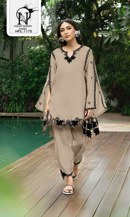 Nfs 1170 Naimat Fashion Studio Vichitra Pakistani Readymade Suits Wholesale