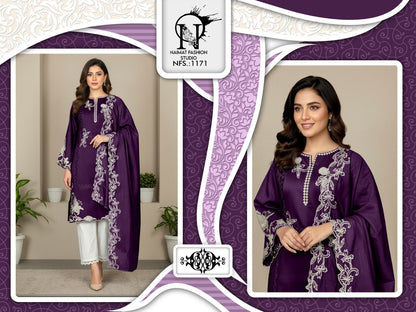 Nfs 1171 Naimat Fashion Studio Pakistani Readymade Suits Supplier Gujarat