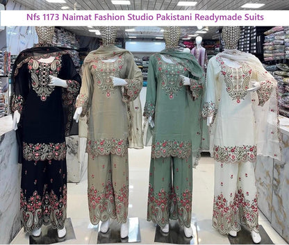 Nfs 1173 Naimat Fashion Studio Vichitra Pakistani Readymade Suits Manufacturer Ahmedabad