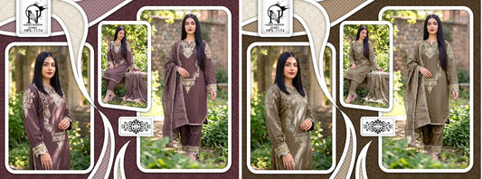 Nfs 1174 Naimat Fashion Studio Roman Silk Pakistani Readymade Suits Manufacturer Ahmedabad