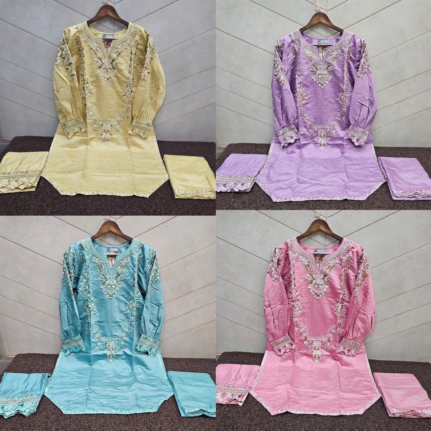 Nfs 1174 New Colours Naimat Fashion Studio Roman Silk Pakistani Readymade Suits Manufacturer