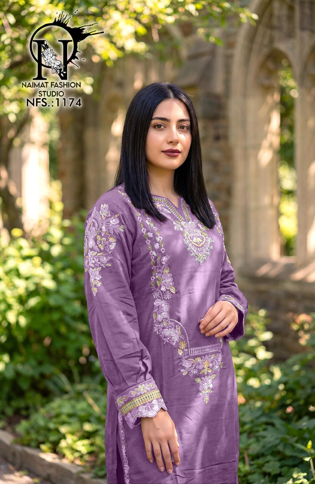 Nfs 1174 New Colours Naimat Fashion Studio Roman Silk Pakistani Readymade Suits Manufacturer