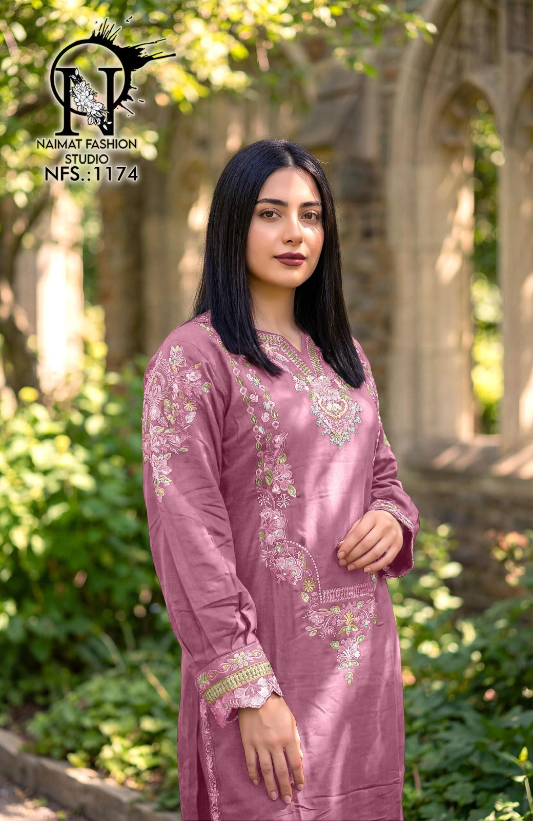 Nfs 1174 New Colours Naimat Fashion Studio Roman Silk Pakistani Readymade Suits Manufacturer