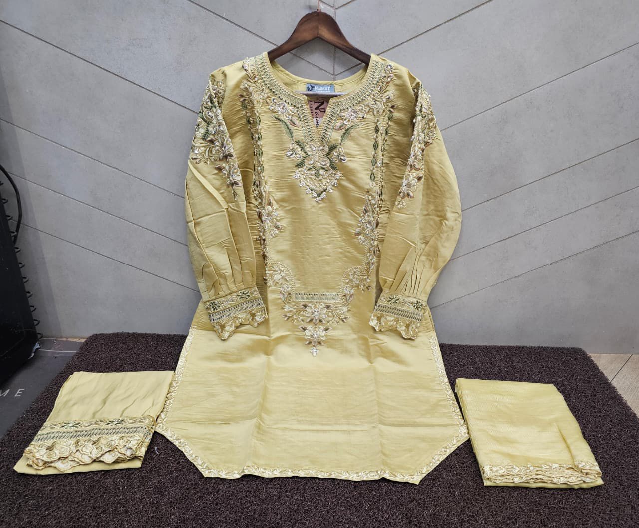 Nfs 1174 New Colours Naimat Fashion Studio Roman Silk Pakistani Readymade Suits Manufacturer