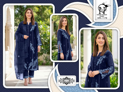 Nfs 1178 Naimat Fashion Studio Pure Fox Pakistani Readymade Suits Supplier