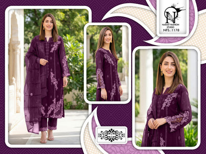 Nfs 1178 Naimat Fashion Studio Pure Fox Pakistani Readymade Suits Supplier