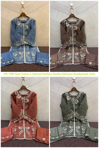 Nfs 1180 New Colors 2 Naimat Fashion Studio Pakistani Readymade Suits Supplier Gujarat