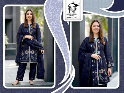 Nfs 1180 New Colors Naimat Fashion Studio Pakistani Readymade Suits Manufacturer Gujarat