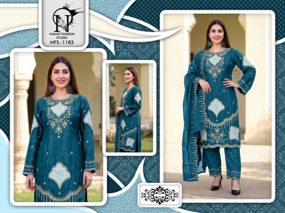 Nfs 1183 Naimat Fashion Studio Pakistani Readymade Suits Exporter