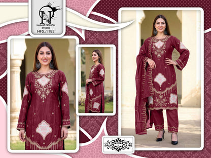 Nfs 1183 Naimat Fashion Studio Pakistani Readymade Suits Exporter