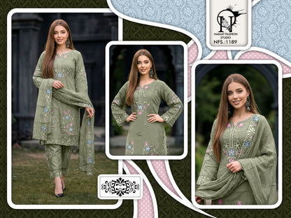 Nfs 1189 Naimat Fashion Studio Fancy Pakistani Readymade Suits Exporter
