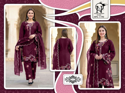 Nfs 1190 Naimat Fashion Studio Pakistani Readymade Suits Manufacturer Ahmedabad