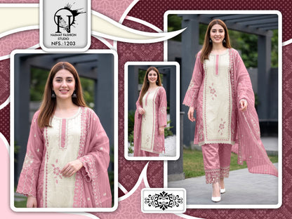Nfs 1203 Naimat Fashion Studio Pakistani Readymade Suits Supplier