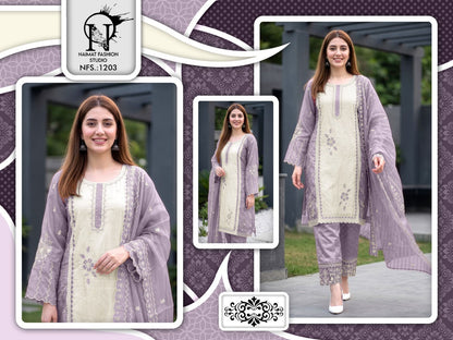 Nfs 1203 Naimat Fashion Studio Pakistani Readymade Suits Supplier
