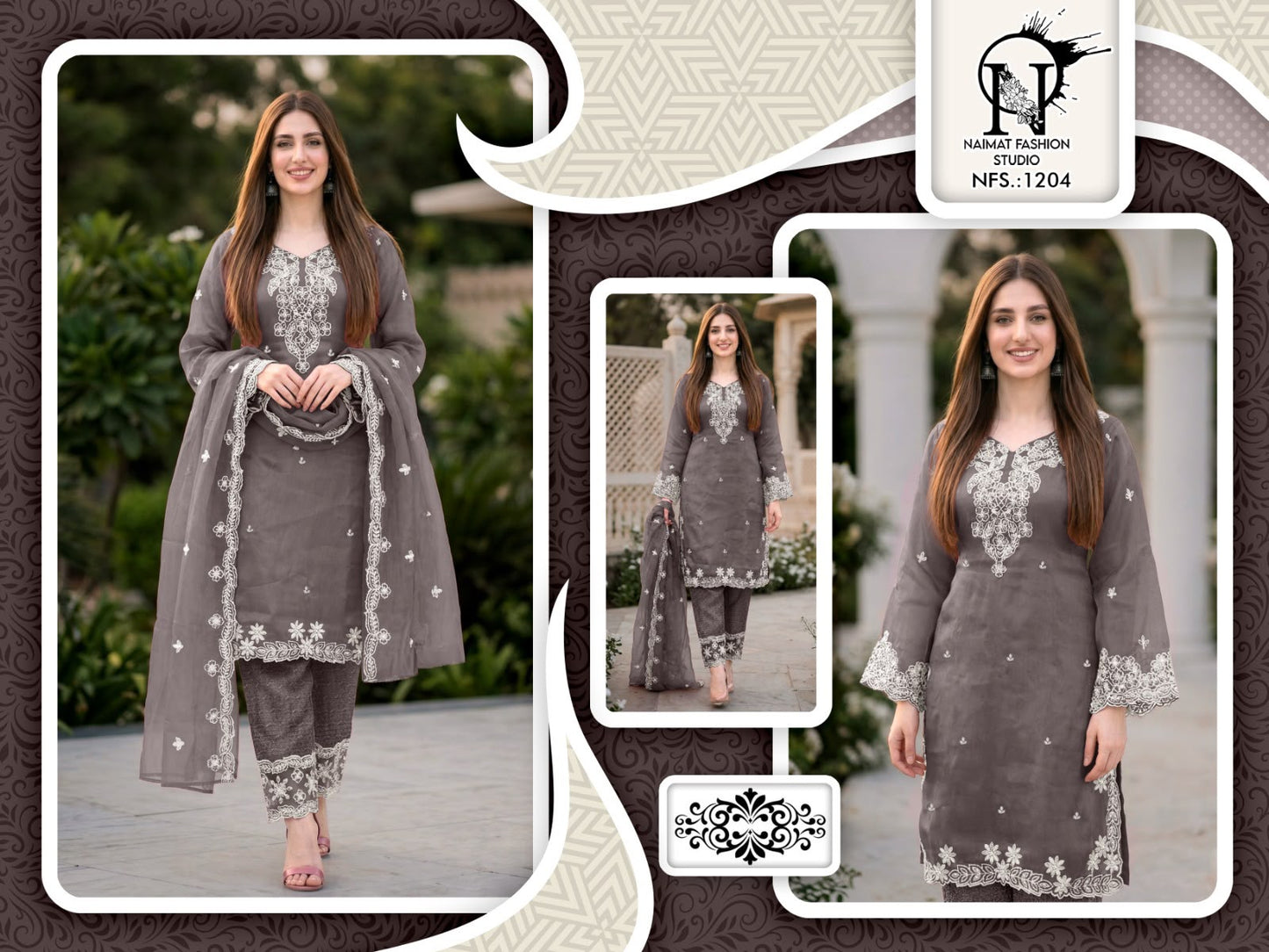 Nfs 1204 Colors Naimat Fashion Studio Pakistani Readymade Suits Wholesaler